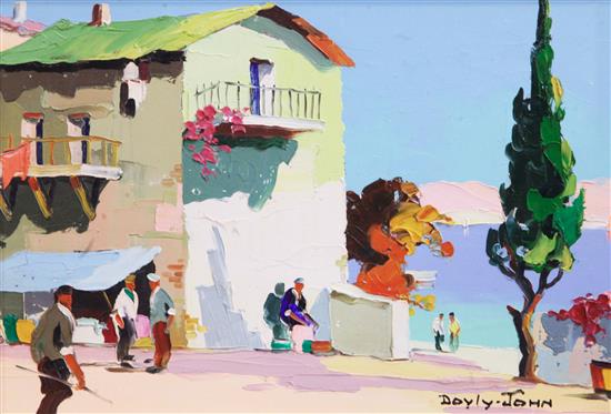 Cecil Rochfort DOyly John (1906-1993) Centre Margarita, near Rapallo, Italian Riviera 10 x 14in.